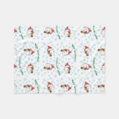 Happy Howlidays Shih Tzu Fleece Blanket (Voorkant (Horizontaal))