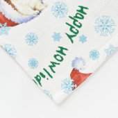 Happy Howlidays Shih Tzu Fleece Blanket Deken (Hoek)