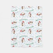 Happy Howlidays Shih Tzu Fleece Blanket Deken (Voorkant)