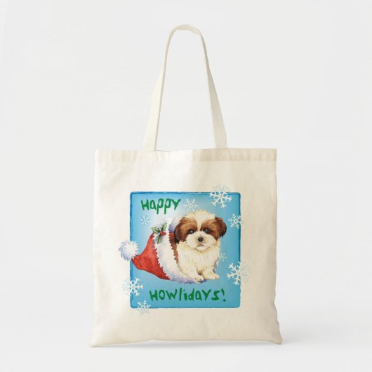 Happy Howlidays Shih Tzu Tote Bag (Voorkant)
