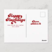 Happy Howlidays Simple Fun Modern Photo Holiday Briefkaart (Achterkant)