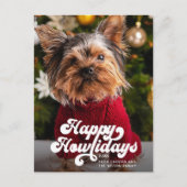 Happy Howlidays Simple Fun Modern Photo Holiday Briefkaart (Voorkant)