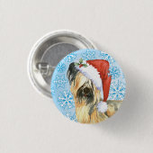 Happy Howlidays Skye Terrier Ronde Button 3,2 Cm (Voorkant /achterkant)