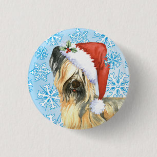 Happy Howlidays Skye Terrier Ronde Button 3,2 Cm