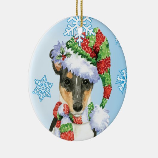 Happy Howlidays Smooth Collie Keramisch Ornament (Rechts)