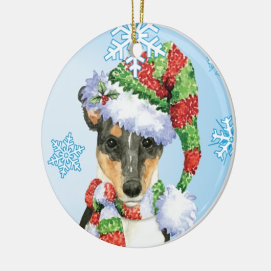 Happy Howlidays Smooth Collie Keramisch Ornament (Links)