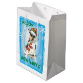 Happy Howlidays Smooth Collie Medium Cadeauzakje (Achterkant Gekanteld)