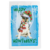 Happy Howlidays Smooth Collie Medium Cadeauzakje (Voorkant)
