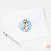 Happy Howlidays Smooth Collie Ronde Sticker (Envelop)