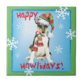 Happy Howlidays Smooth Collie Tegeltje (Voorkant)