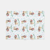 Happy Howlidays Soft Coated Wheaten Terrier Fleece Deken (Voorkant (Horizontaal))