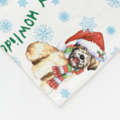 Happy Howlidays Soft Coated Wheaten Terrier Fleece Deken (Hoek)