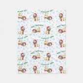 Happy Howlidays Soft Coated Wheaten Terrier Fleece Deken (Voorkant)