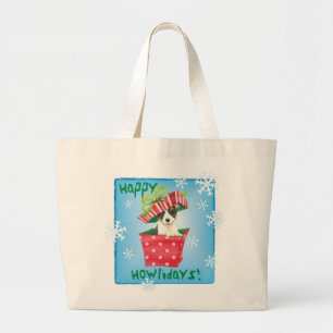 Happy Howlidays Speelgoed Fox Terrier Grote Tote Bag