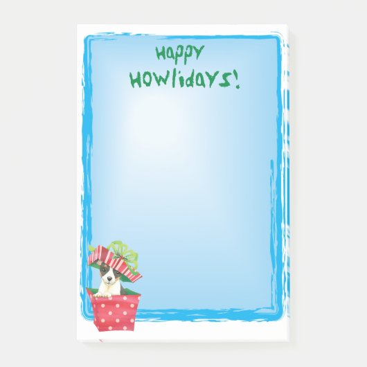 Happy Howlidays Speelgoed Fox Terrier Post-it® Notes (Voorkant)