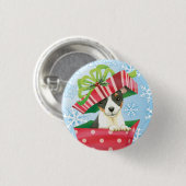 Happy Howlidays Speelgoed Fox Terrier Ronde Button 3,2 Cm (Voorkant /achterkant)