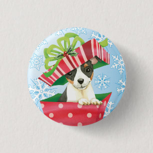Happy Howlidays Speelgoed Fox Terrier Ronde Button 3,2 Cm