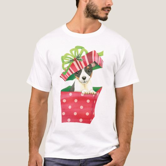 Happy Howlidays Speelgoed Fox Terrier T-shirt (Voorkant)