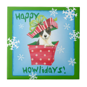 Happy Howlidays Speelgoed Fox Terrier Tegeltje