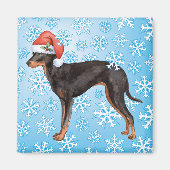 Happy Howlidays Speelgoed Manchester Terrier Magneet (Voorkant)