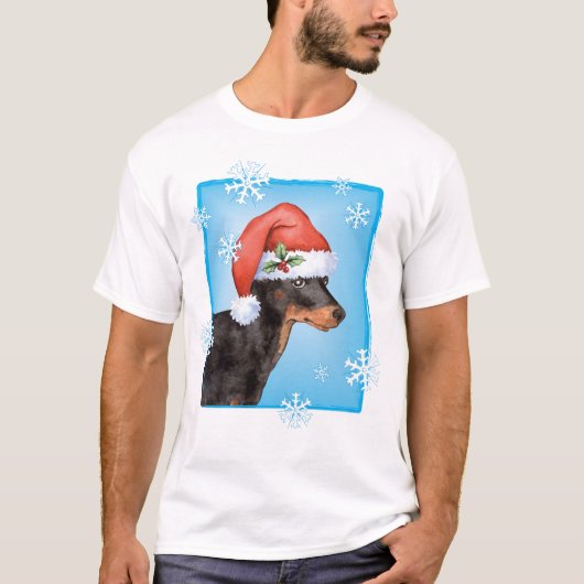 Happy Howlidays Speelgoed Manchester Terrier T-shirt (Voorkant)
