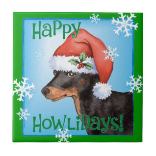 Happy Howlidays Speelgoed Manchester Terrier Tegeltje