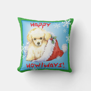 Happy Howlidays Speelgoed Poodle Kussen