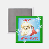 Happy Howlidays Speelgoed Poodle Magneet (Voorkant / Achterkant)