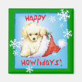 Happy Howlidays Speelgoed Poodle Magneet (Voorkant)