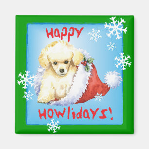 Happy Howlidays Speelgoed Poodle Magneet