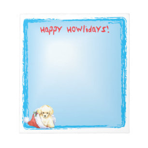 Happy Howlidays Speelgoed Poodle Notitieblok