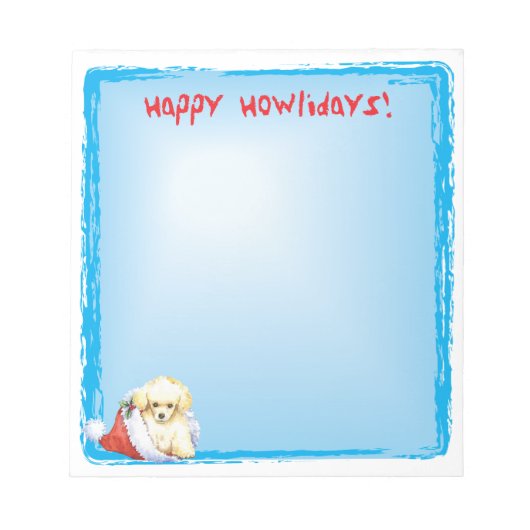 Happy Howlidays Speelgoed Poodle Notitieblok (Voorkant)