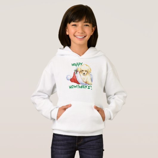 Happy Howlidays Speelgoed Poodle T-Shirt (Voorkant volledig)