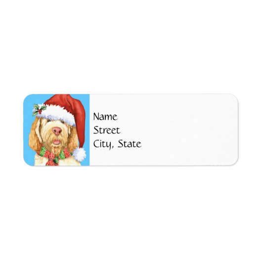 Happy Howlidays Spinone Italiano Address Label (Voorkant)
