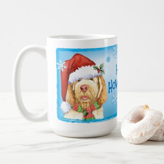 Happy Howlidays Spinone Italiano Coffee Mok (Met donut)
