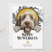Happy Howlidays Spinone Italiano Dog Kerstmis Feestdagenkaart (Voorkant)