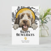 Happy Howlidays Spinone Italiano Dog Kerstmis Feestdagenkaart (Staand voorkant)