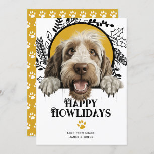 Happy Howlidays Spinone Italiano Dog Kerstmis Feestdagenkaart
