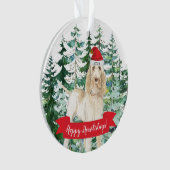 Happy Howlidays Spinone Italiano Dog Kerstmis Ornament (voorkant)