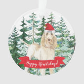 Happy Howlidays Spinone Italiano Dog Kerstmis Ornament (voorkant)