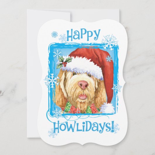 Happy Howlidays Spinone Italiano Holiday Card Feestdagenkaart (Voorkant)
