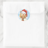 Happy Howlidays Spinone Italiano Ronde Sticker (Tas)
