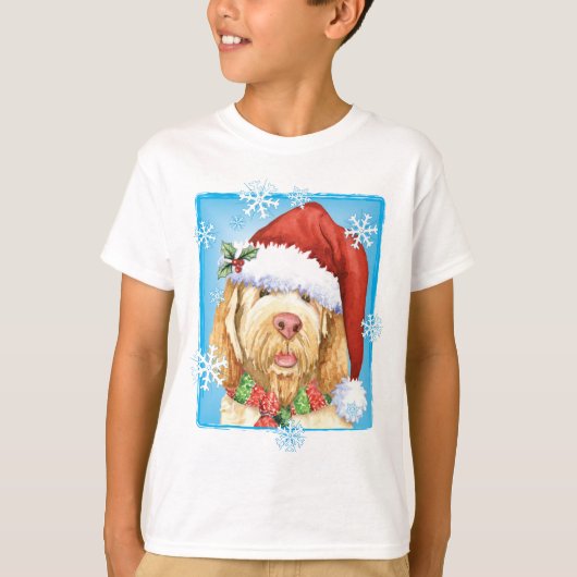 Happy Howlidays Spinone Italiano T-Shirt (Voorkant)