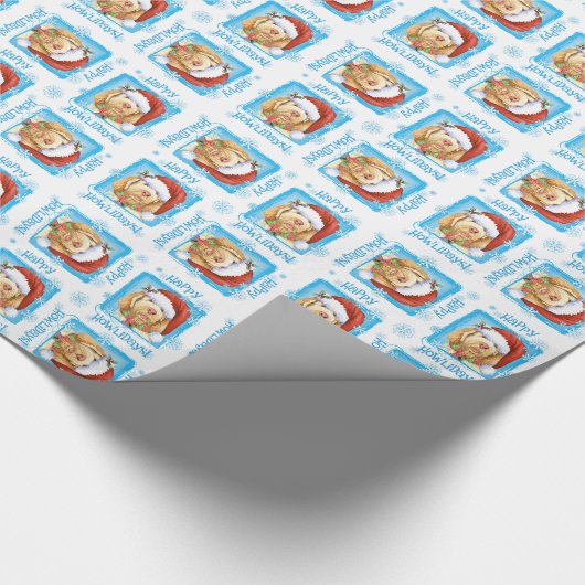 Happy Howlidays Spinone Italiano Wrapping Paper Cadeaupapier (Hoek)