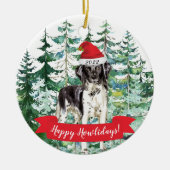 Happy Howlidays Stabyhoun Dog Keramisch Ornament (Voorkant)
