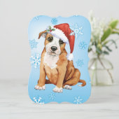 Happy Howlidays Staffordshire Bull Terrier Feestdagenkaart (Staand voorkant)