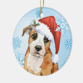 Happy Howlidays Staffordshire Bull Terrier Keramisch Ornament (Links)