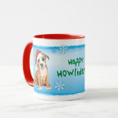 Happy Howlidays Staffordshire Bull Terrier Mok (Voorkant links)