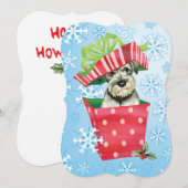Happy Howlidays Standard Schnauzer Feestdagenkaart (Voorkant / Achterkant)