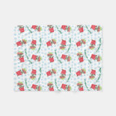 Happy Howlidays Standard Schnauzer Fleece Deken (Voorkant (Horizontaal))